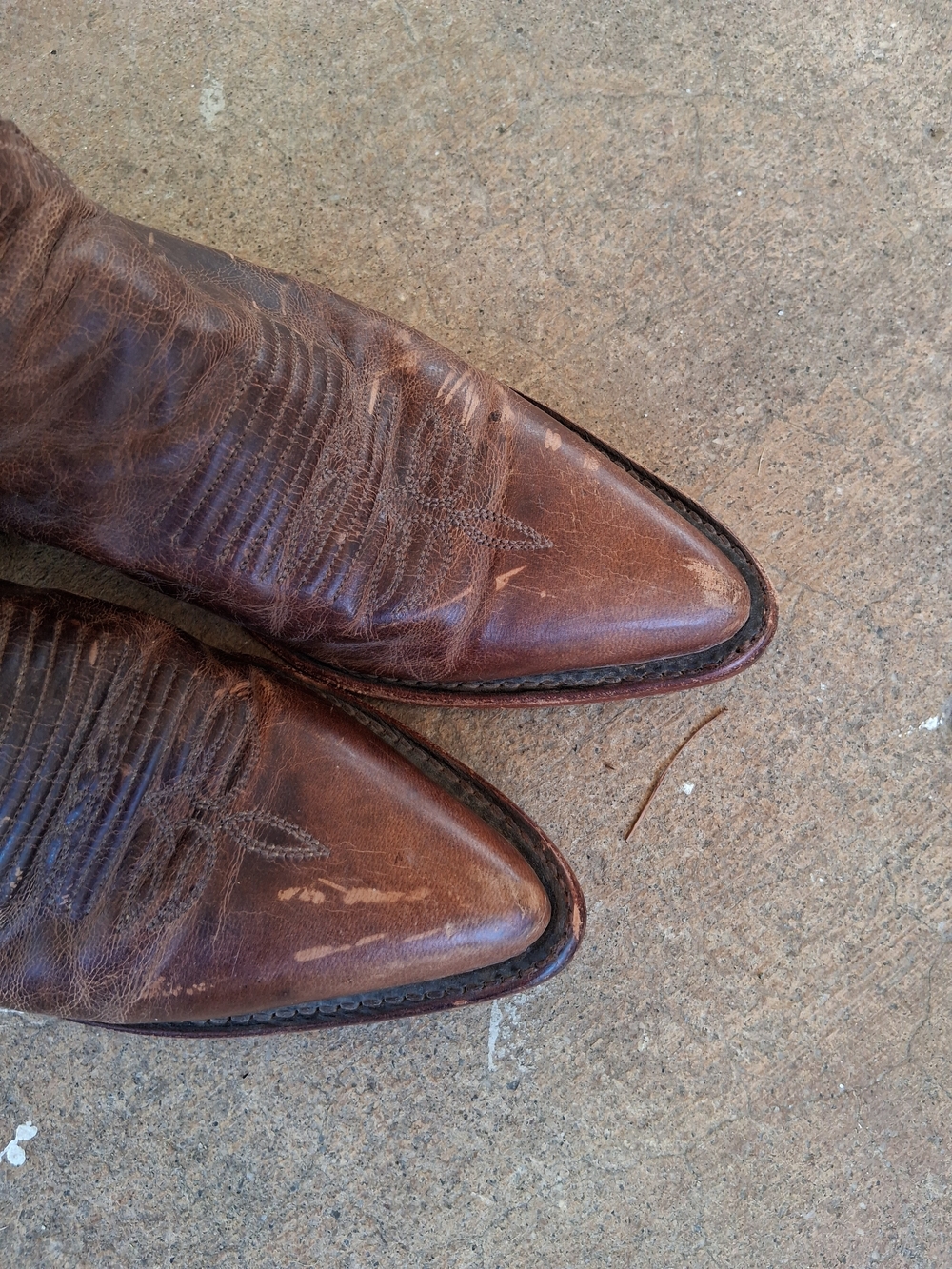 Justin Boots Brown & Tan Woman's Western Cowboy Boots - Picture 6 of 9